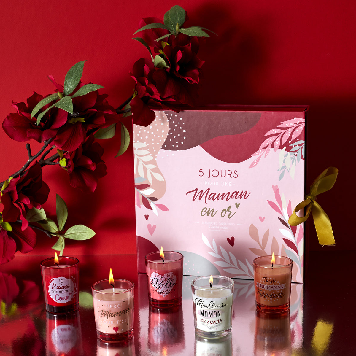 CALENDRIER 5 BOUGIES PARFUMEES MAMAN