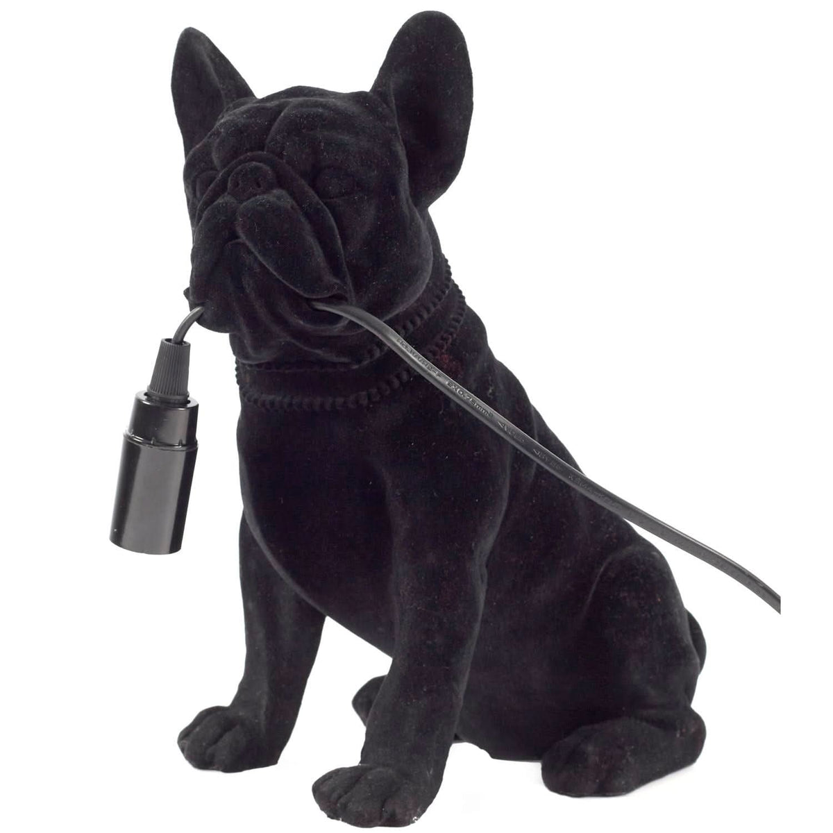 LAMPE BOULEDOGUE BLACK VELVET