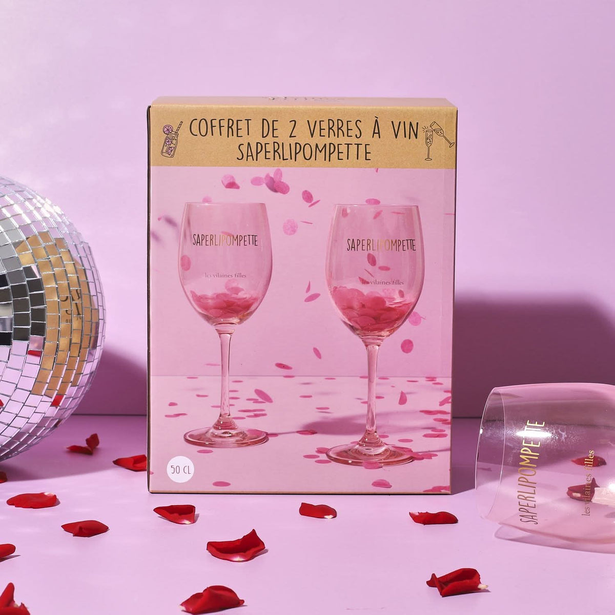 COFFRET DE 2 VERRES A VIN SAPERLIPOMPETTE