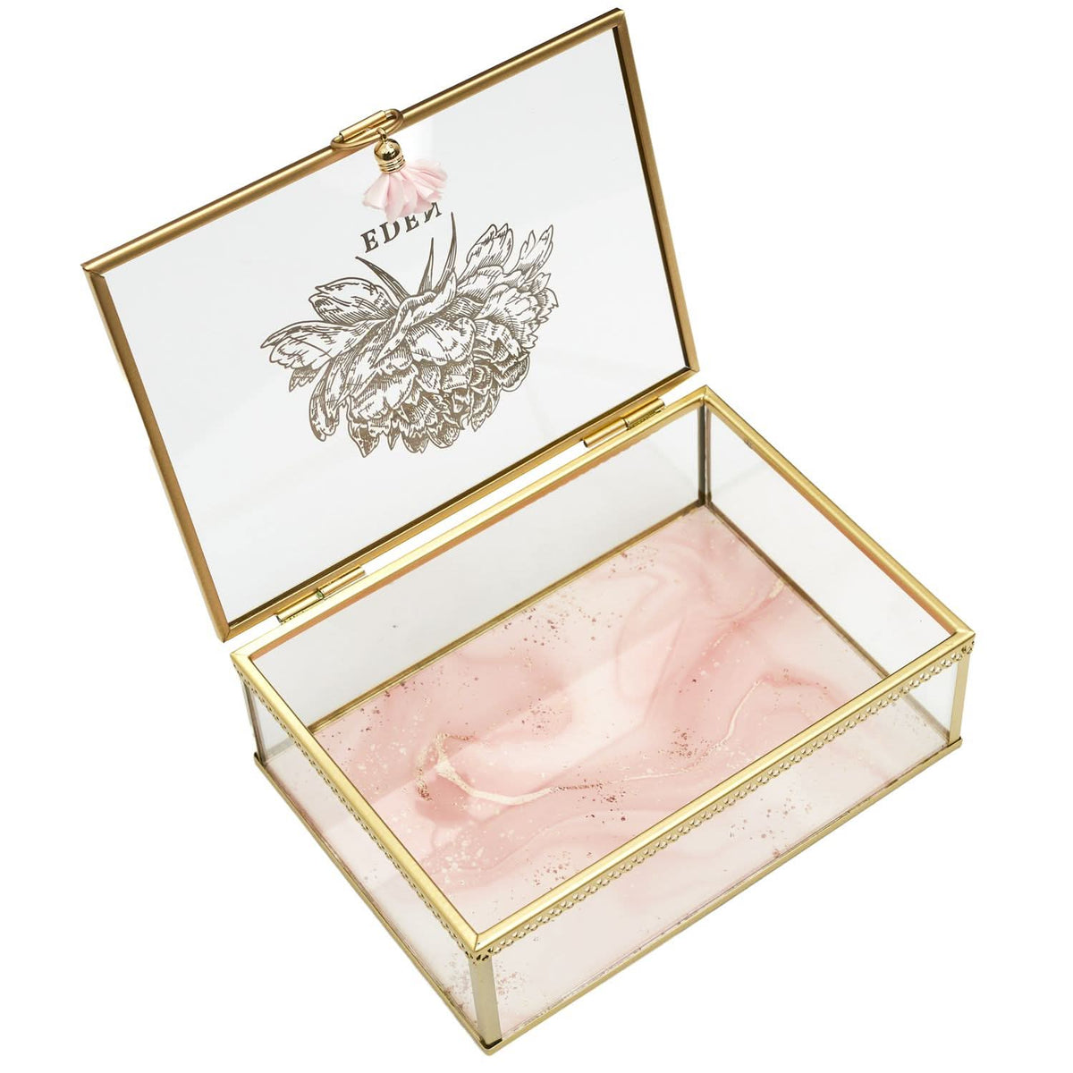 COFFRET A BIJOUX EFFET MARBRE JARDIN D’EDEN