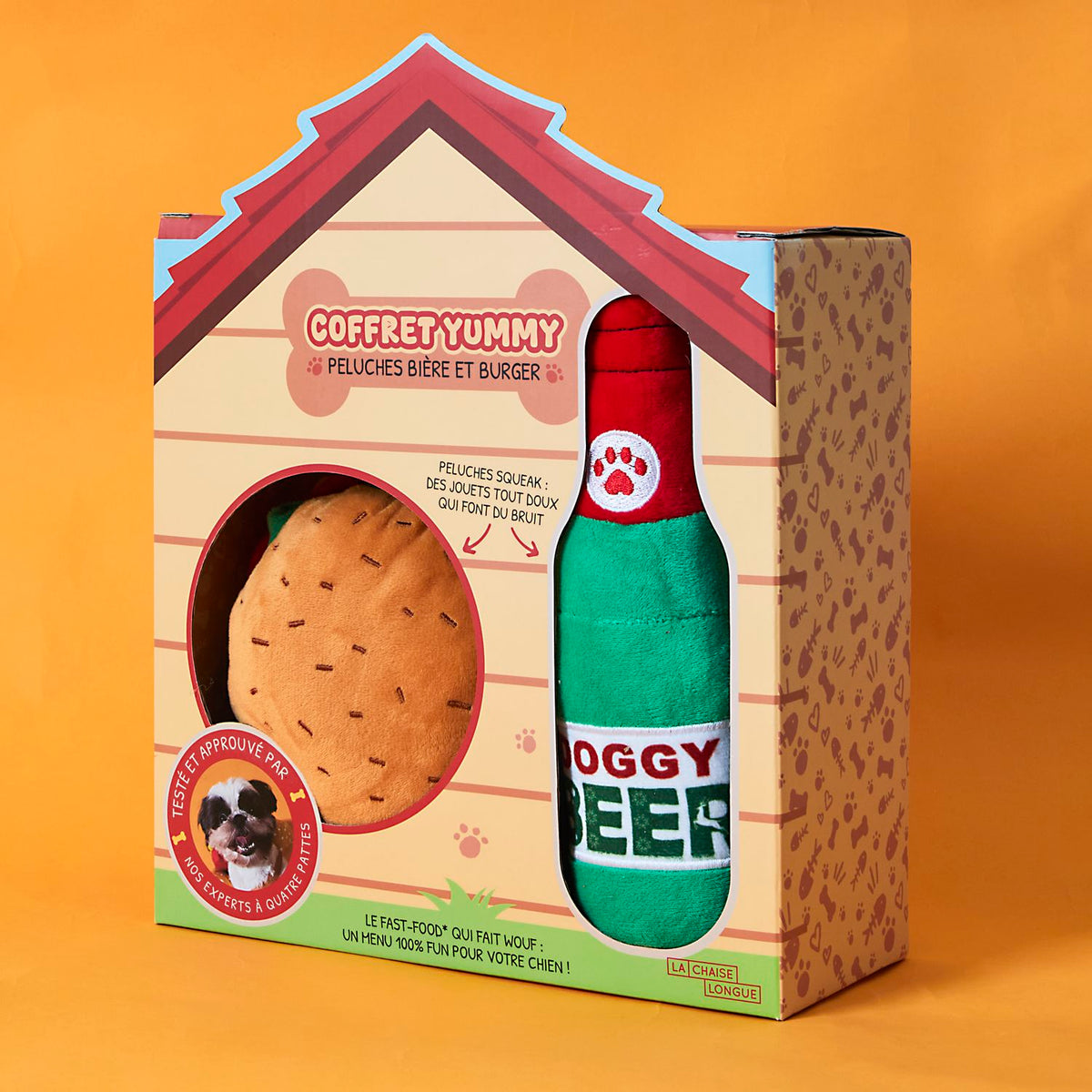 COFFRET JOUETS CHIEN BURGER ET BIERE
