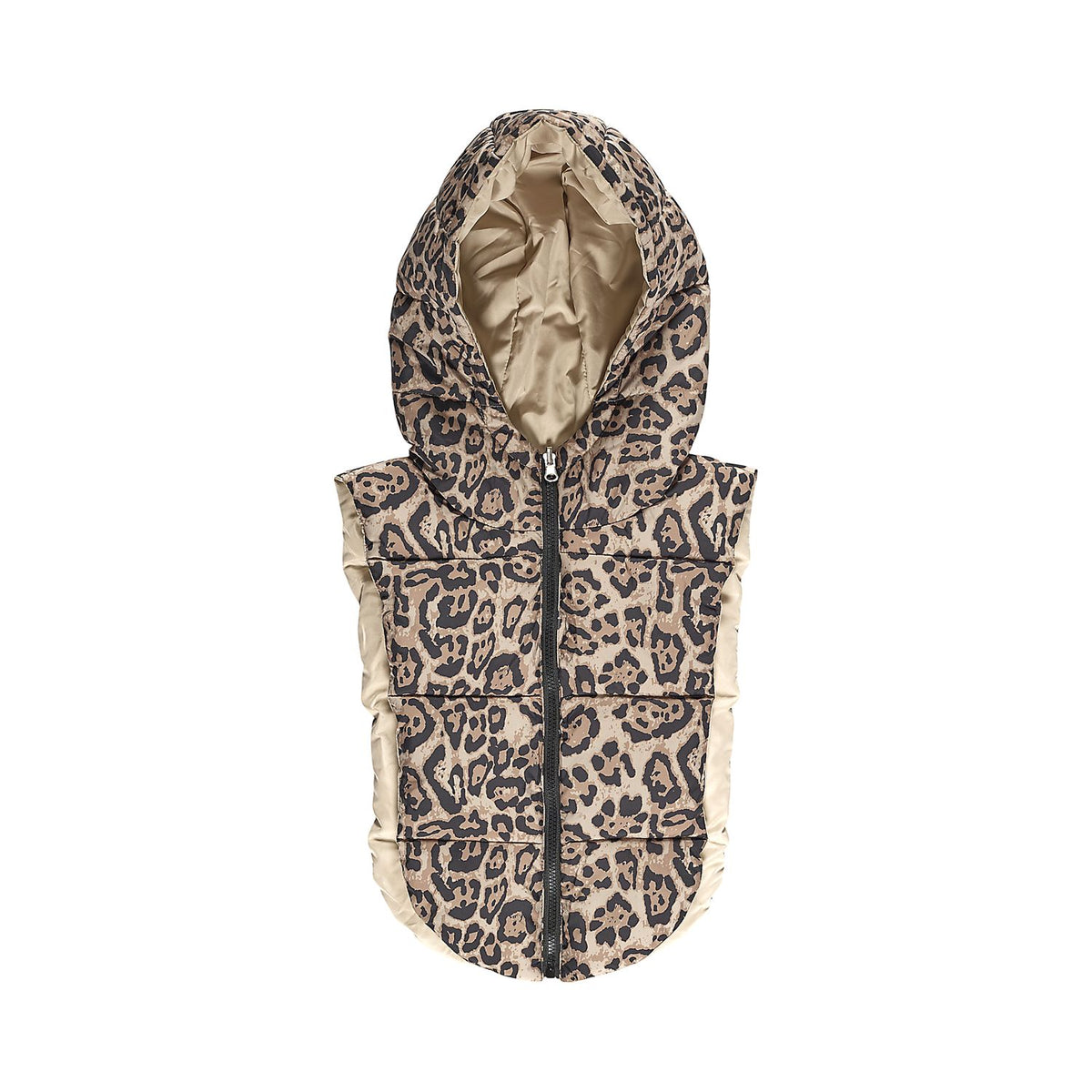 CAPUCHE DOUDOUNE REVERSIBLE LEOPARD