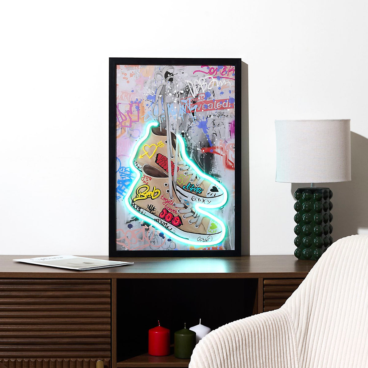 TABLEAU EFFET NEON AIR LIGHT SNEAKERS