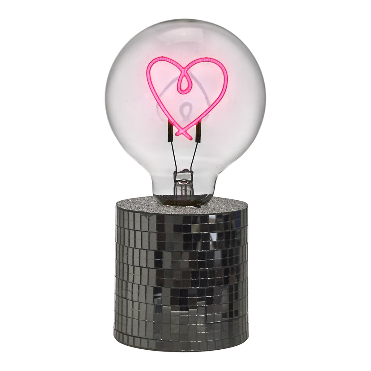 LAMPE AMPOULE DISCO COEUR
