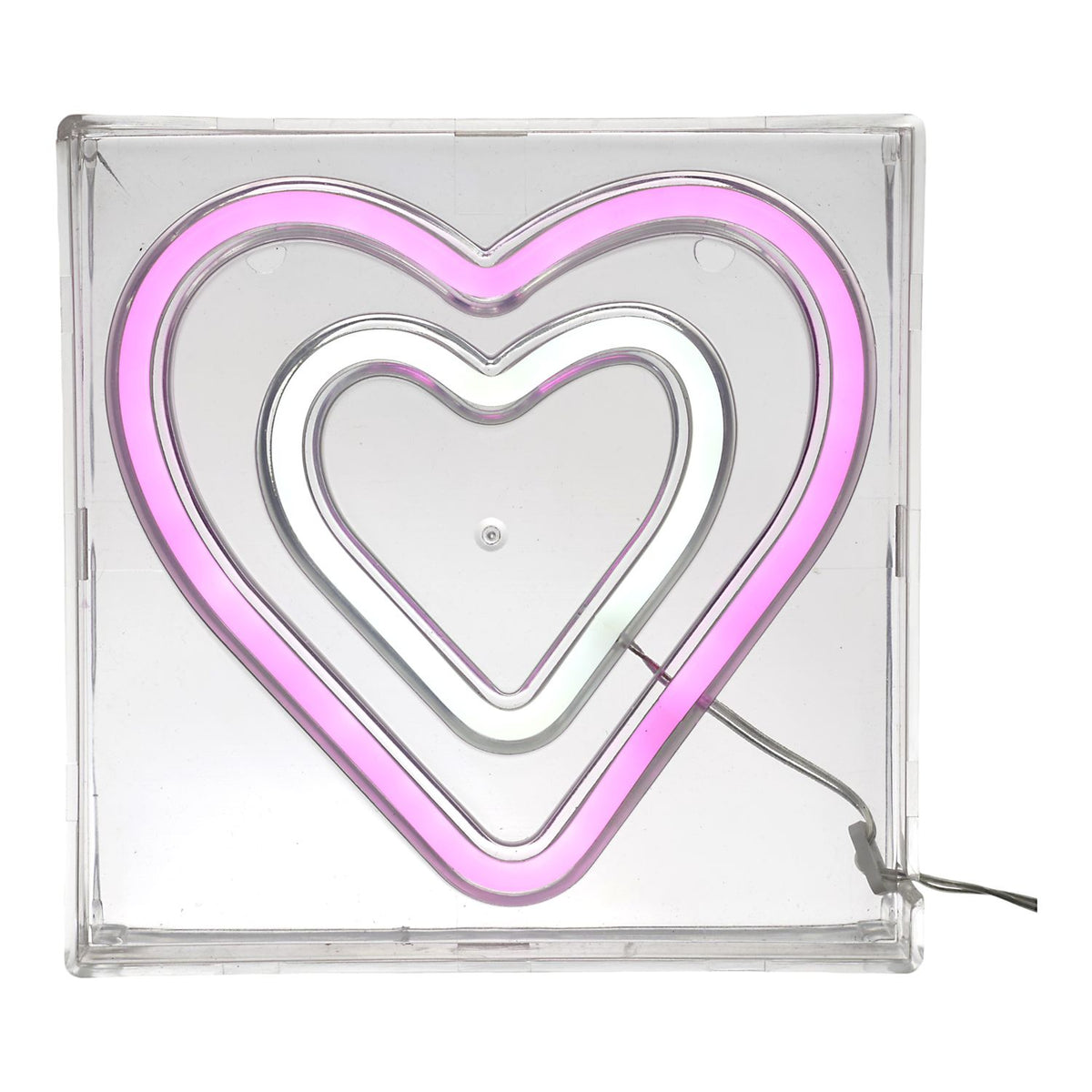 LAMPE EFFET NEON COEURS