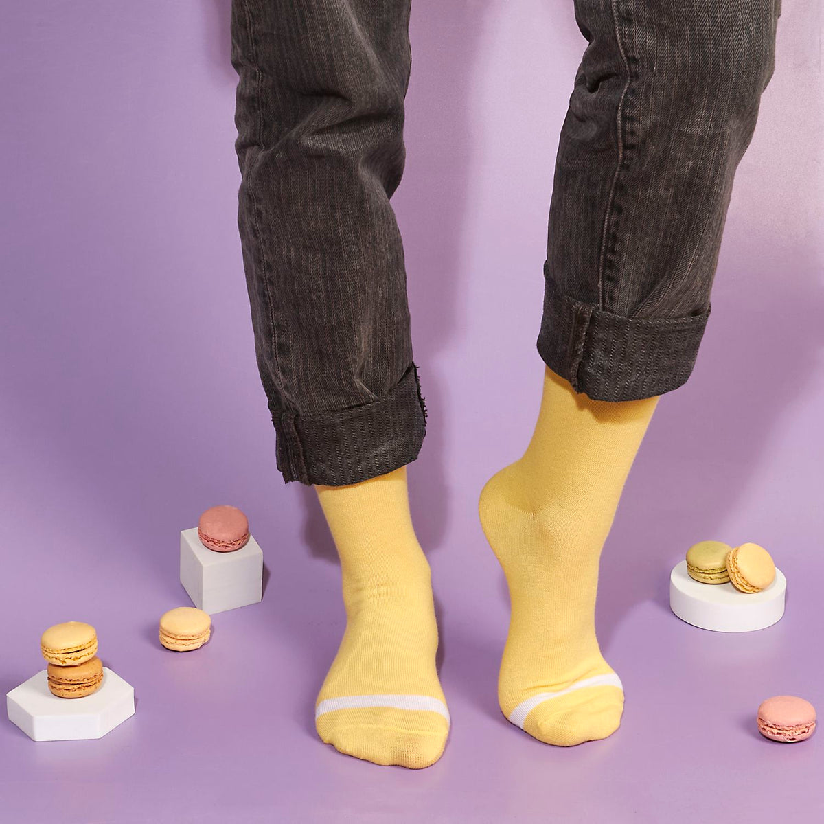 COFFRET DE 6 PAIRES DE CHAUSSETTES MACARON