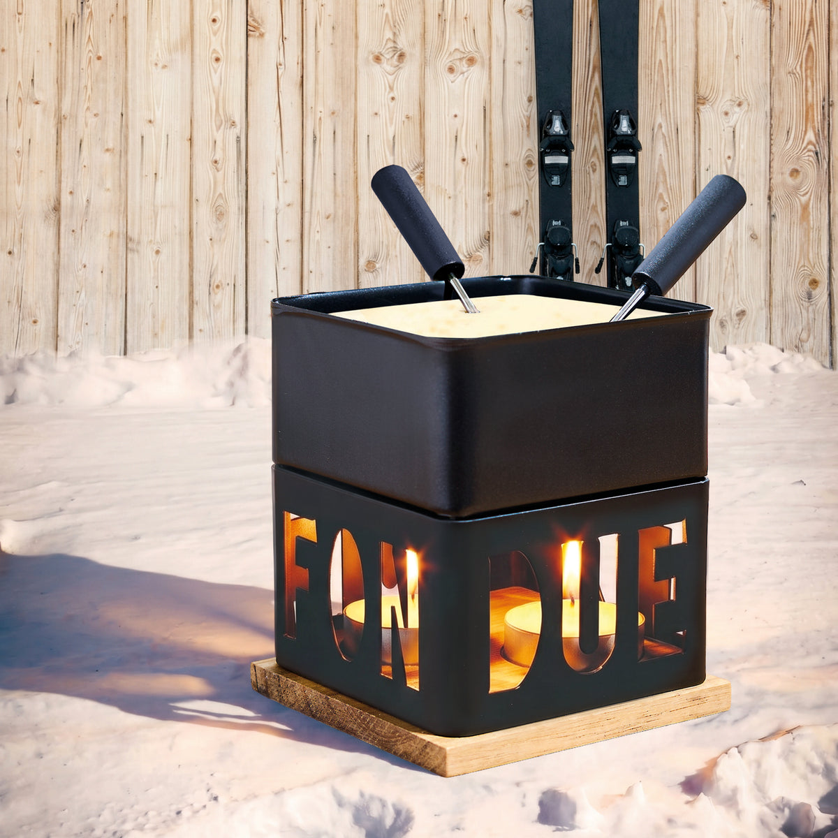 FONDUE A LA BOUGIE DUO CHEESY CLUB NOIRE