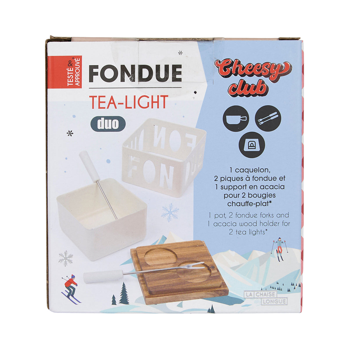 FONDUE A LA BOUGIE DUO CHEESY CLUB IVOIRE