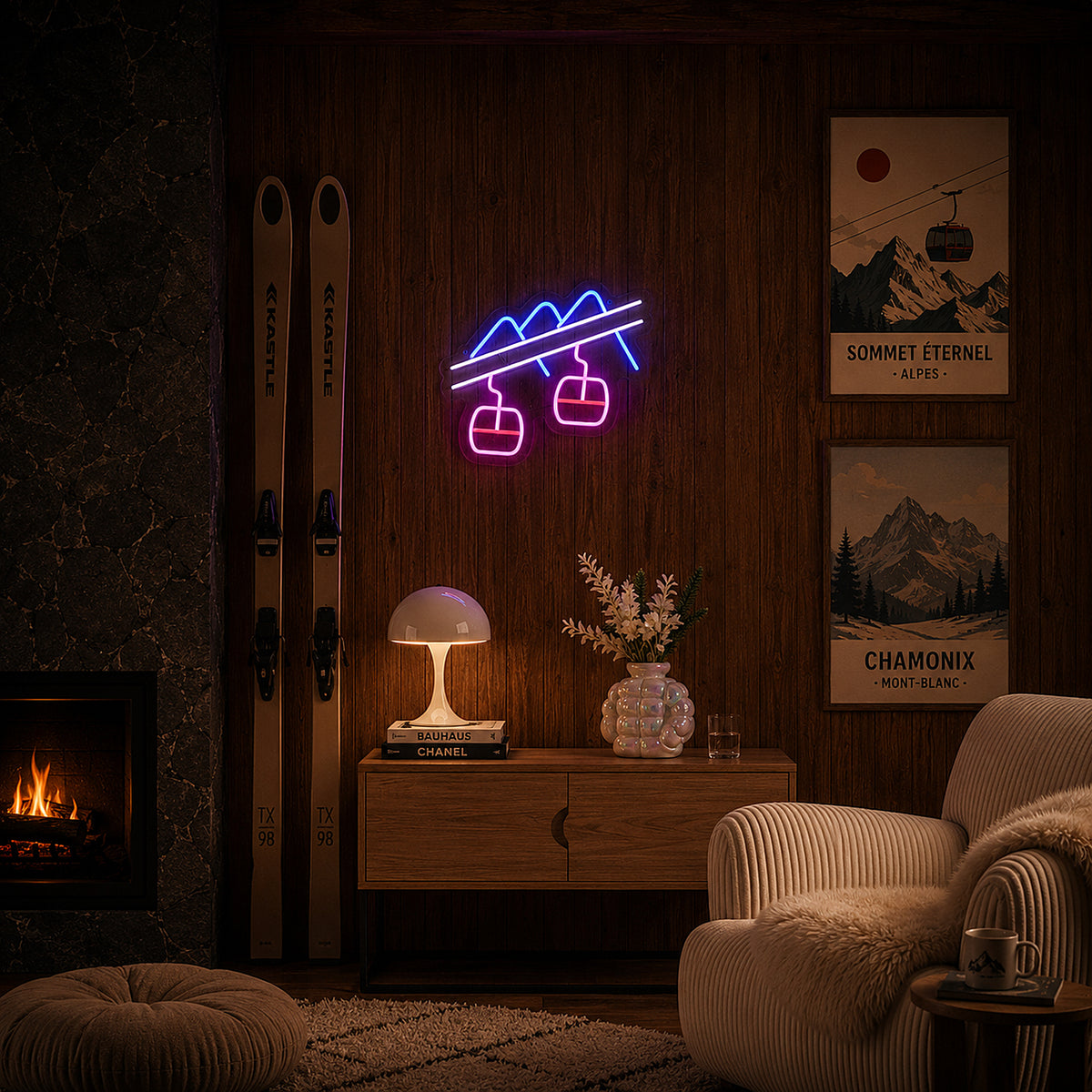 LAMPE EFFET NEON TELECABINES