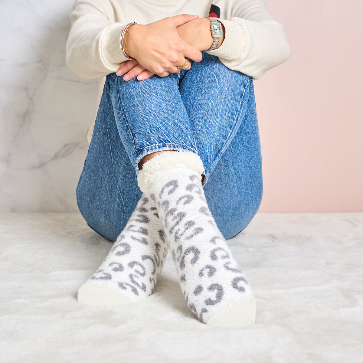 CHAUSSETTES COCOON SHERPA LEOPARD