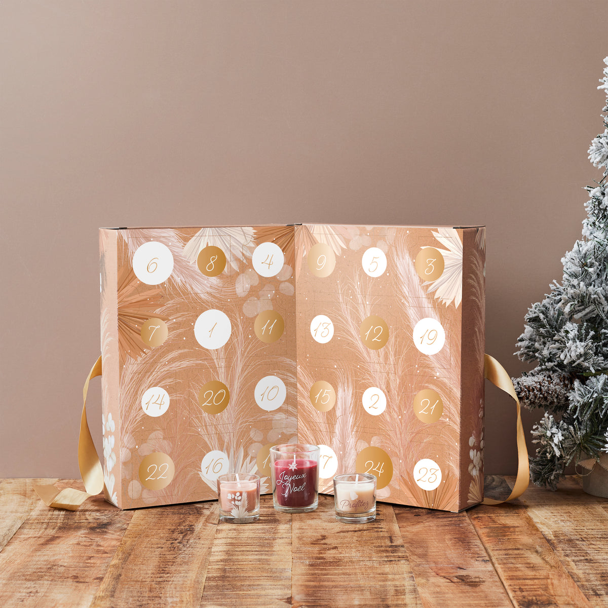 CALENDRIER DE L'AVENT BOUGIES PARFUMEES NATURE