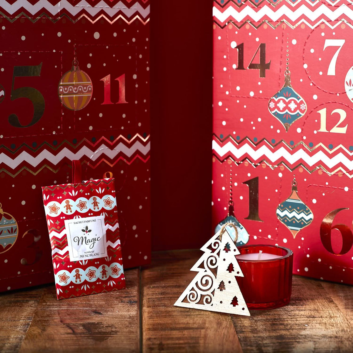 CALENDRIER DE L'AVENT BOUGIES ET SURPRISES NOEL TRADI