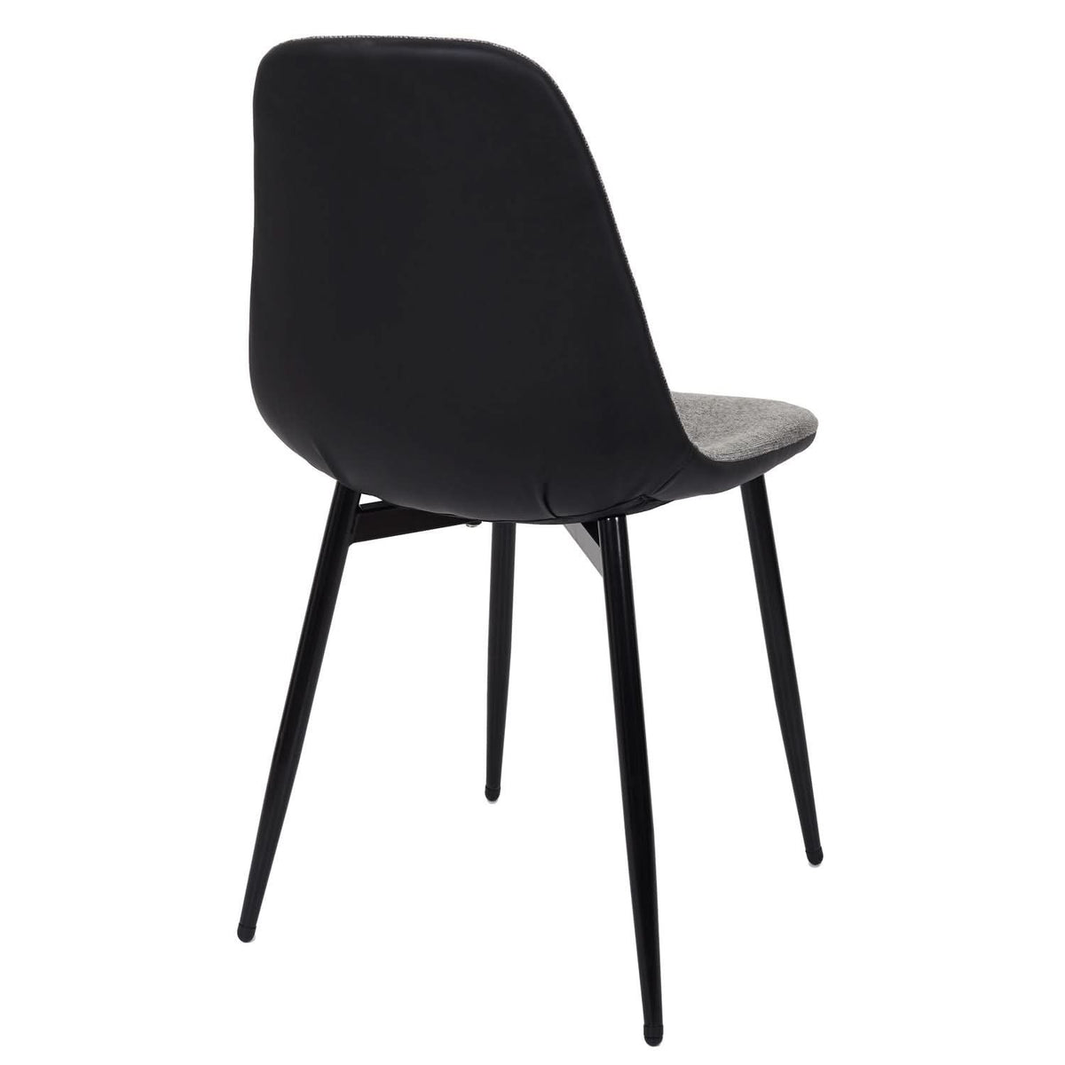 CHAISES MEMPHIS GRIS ET NOIR - Lot de 4