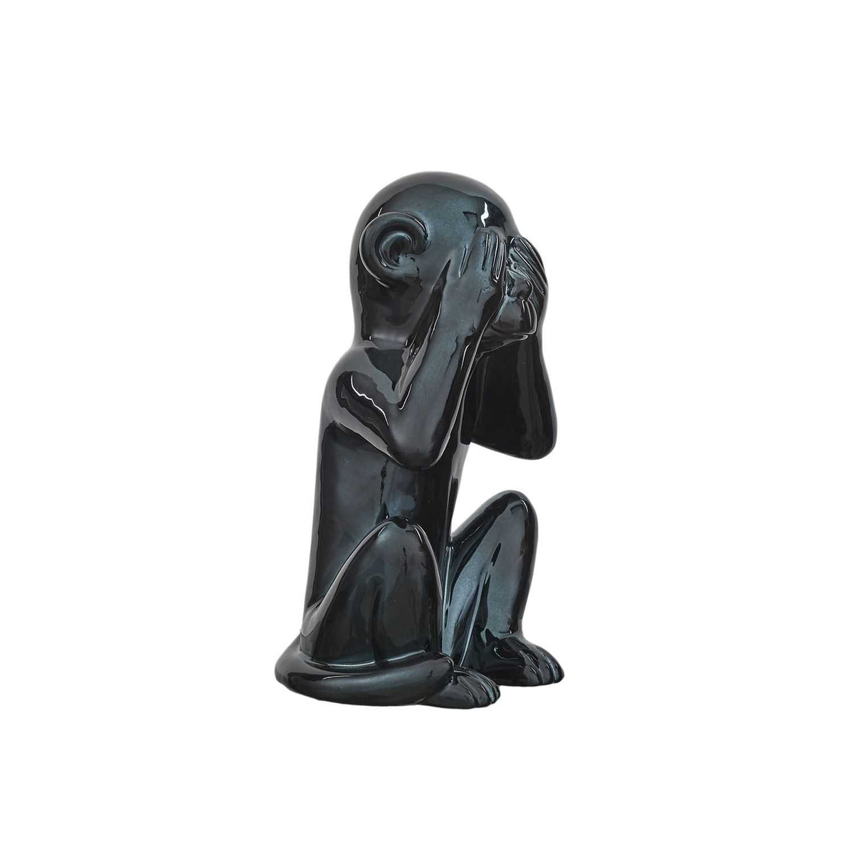 STATUE SINGE NOIR H28CM
