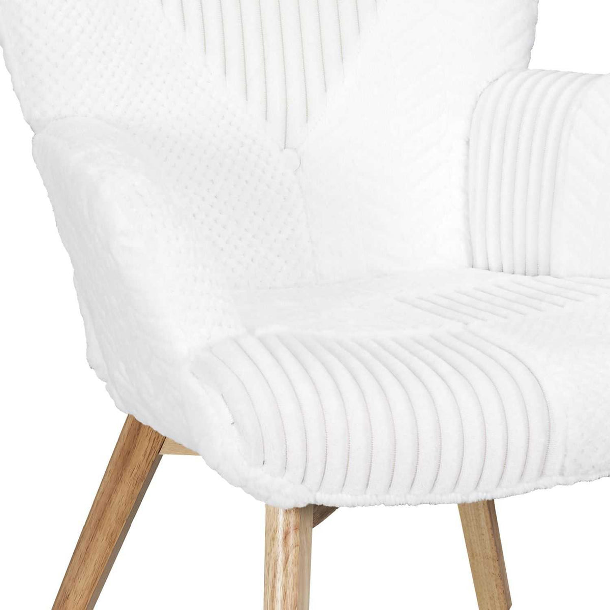 FAUTEUIL HELSINKI PATCHWORK BLANC
