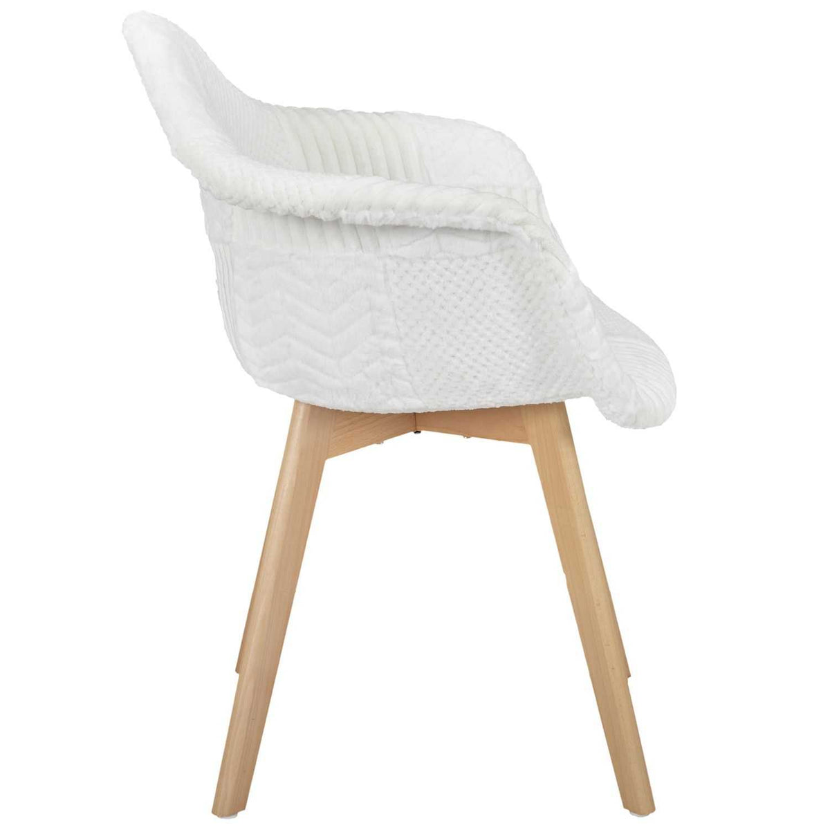 FAUTEUIL SCANDINAVE PATCHWORK BLANC