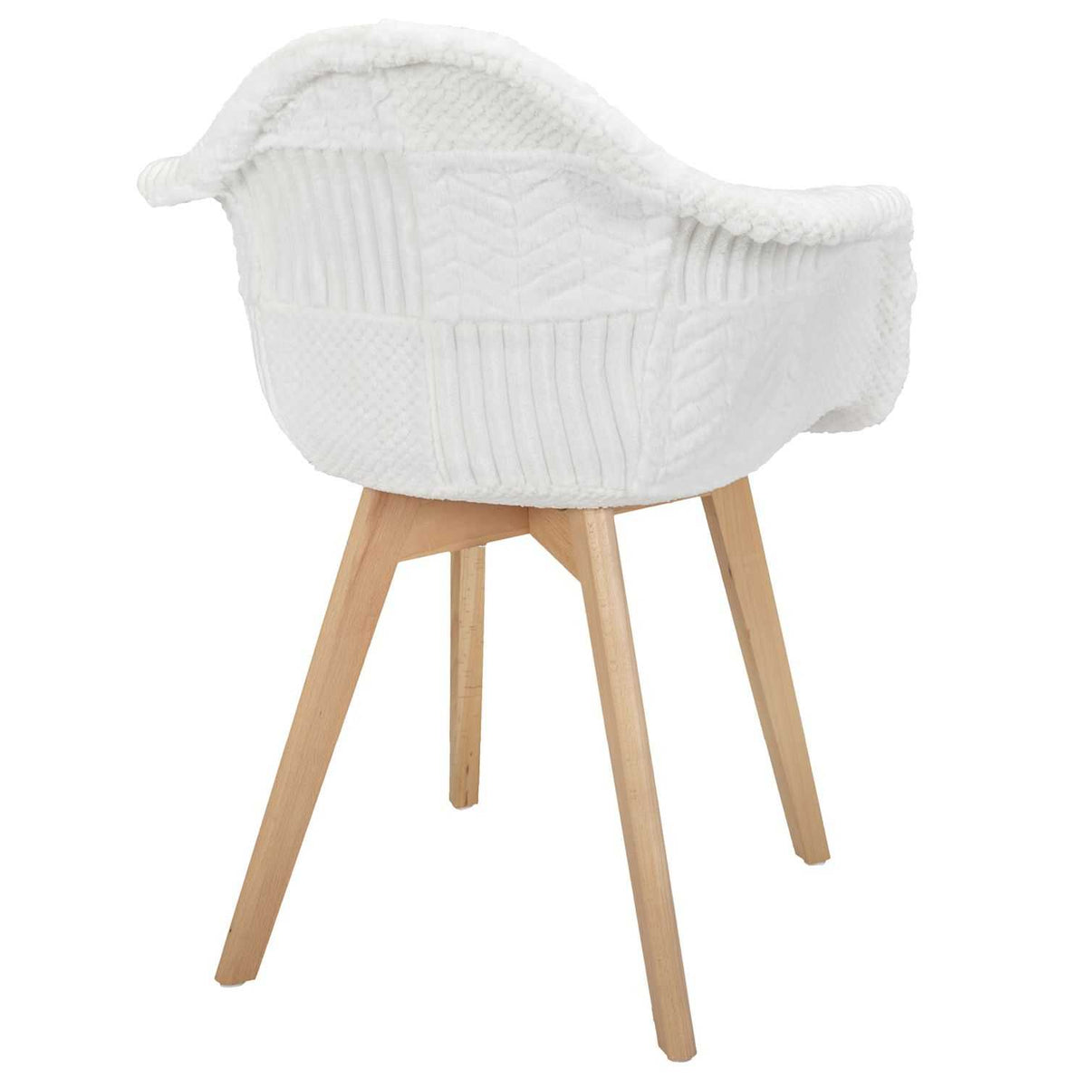 FAUTEUIL SCANDINAVE PATCHWORK BLANC
