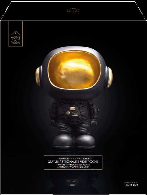 STATUE ASTRONAUTE VIDE POCHE NOIR