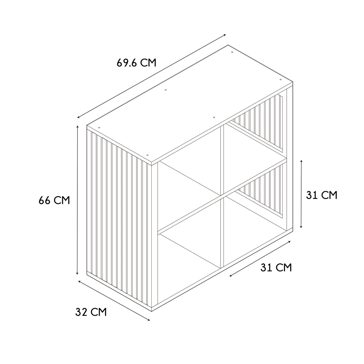 RANGEMENT MODULABLE 4 CASES KLAUS