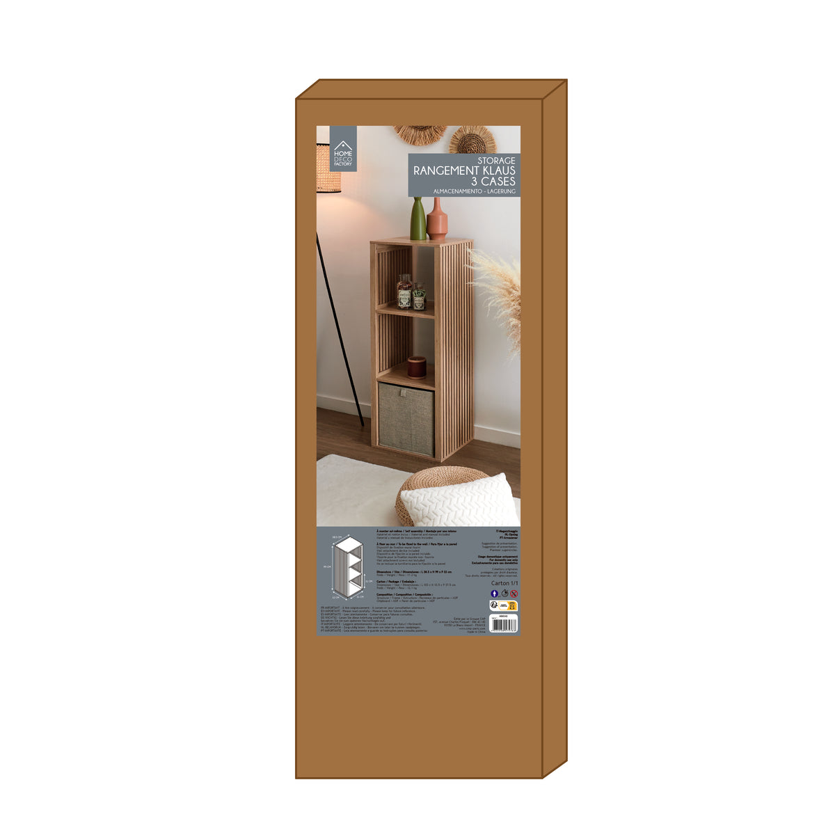 RANGEMENT MODULABLE 3 CASES KLAUS
