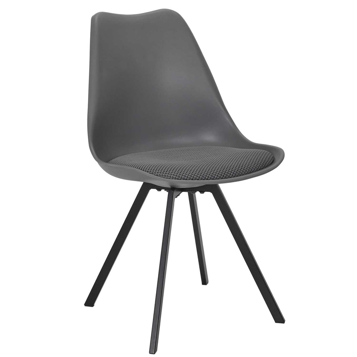 CHAISE AVEC COUSSIN ATOME GRIS