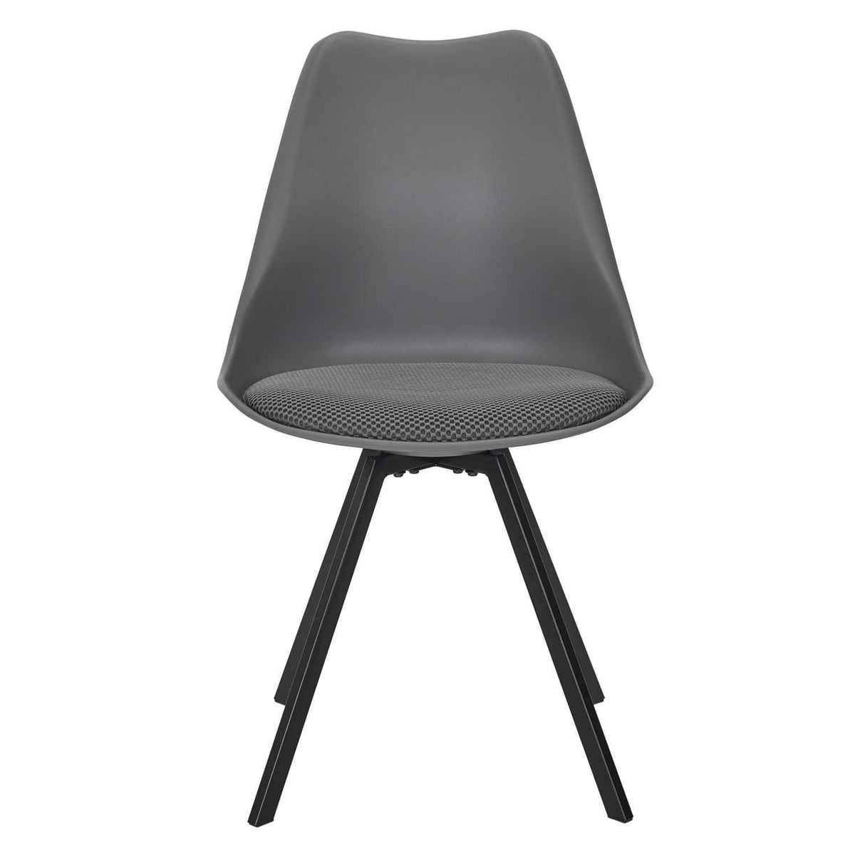 CHAISE AVEC COUSSIN ATOME GRIS