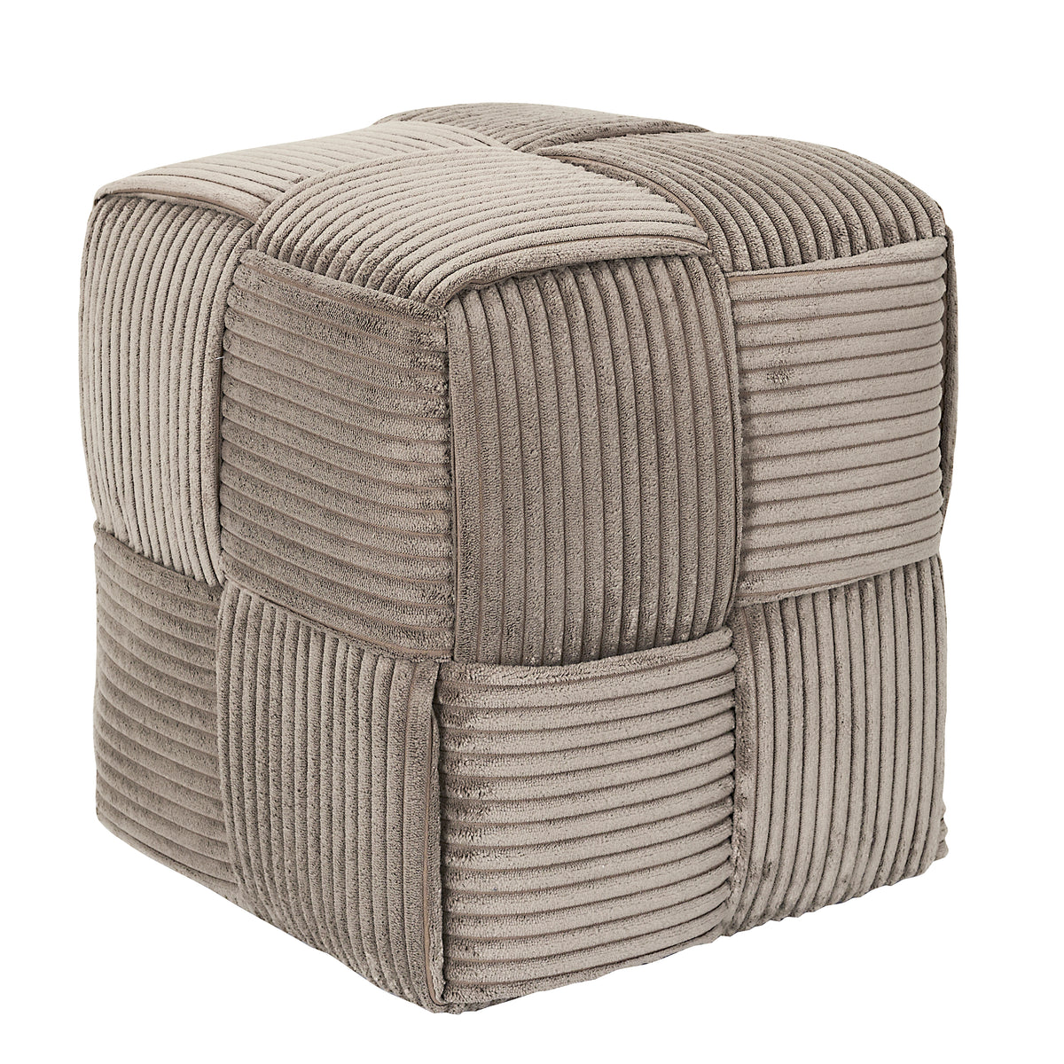 POUF COTELE TRESSE SCOTT TAUPE
