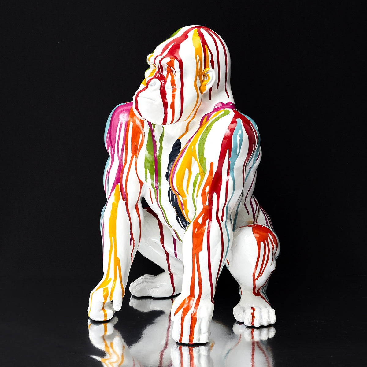 GORILLE BLANC RAINBOW DECO 46CM
