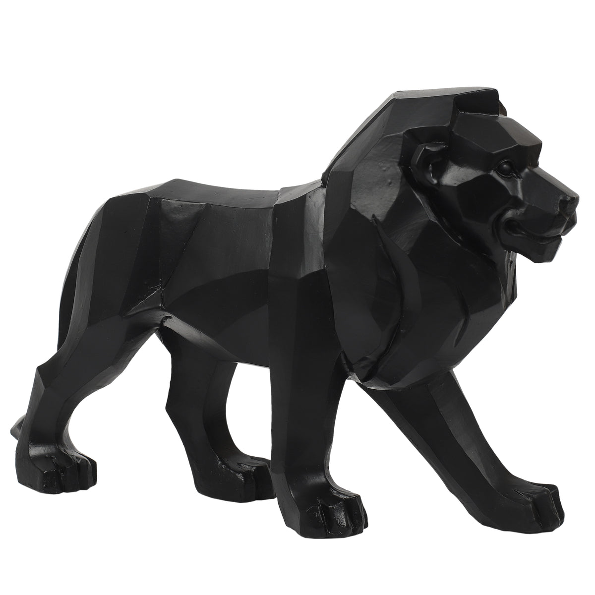 LION ORIGAMI NOIR L33CM