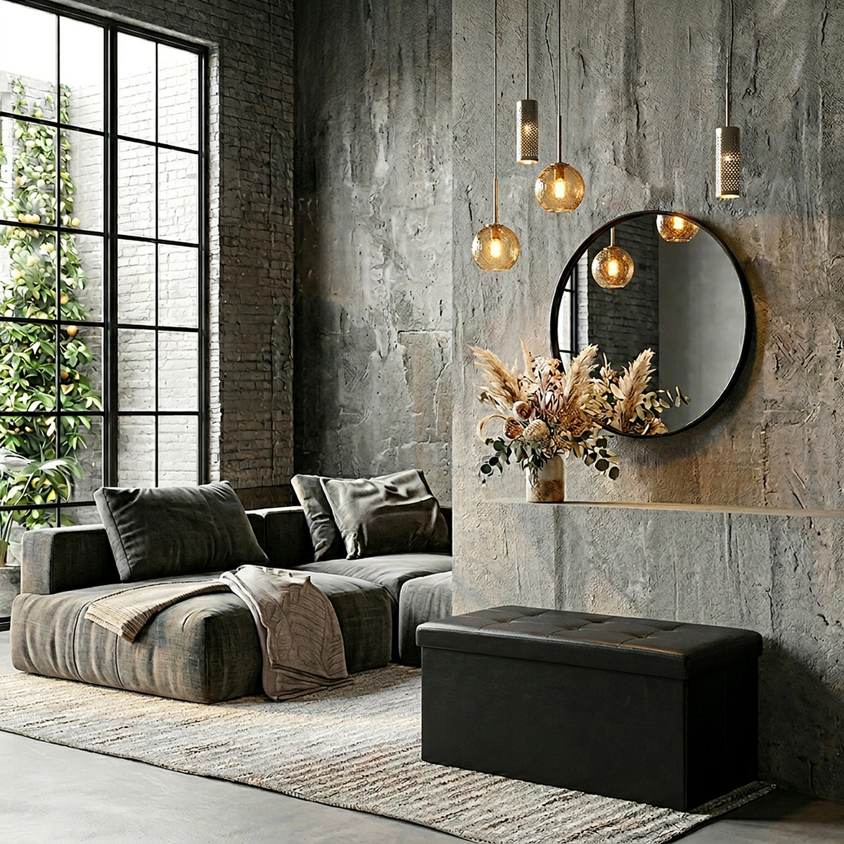 COFFRE BANC PLIABLE PU NOIR