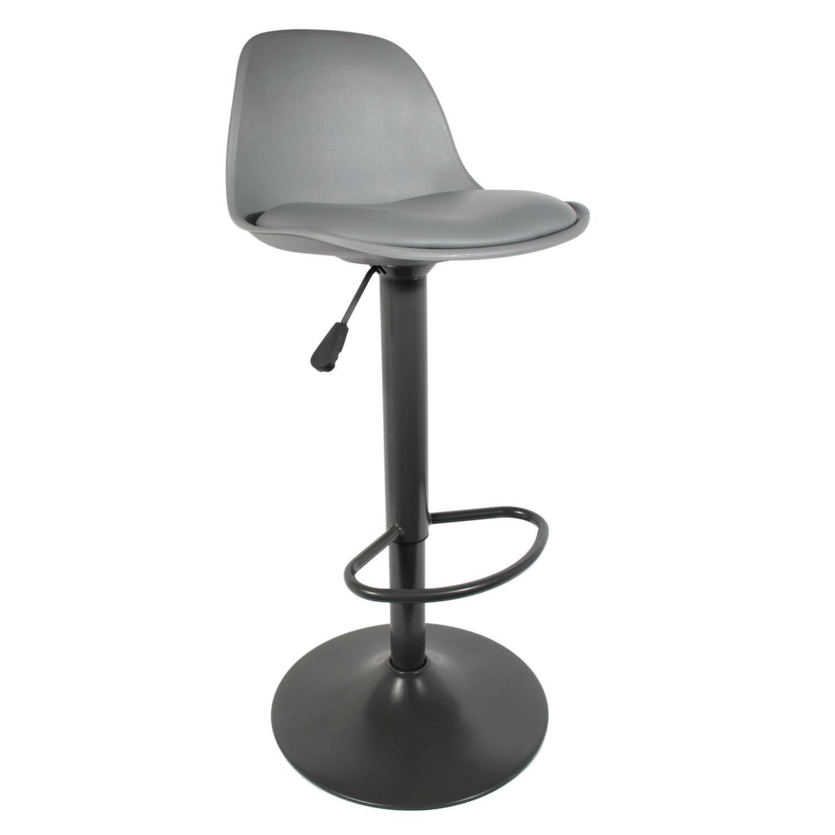 TABOURET DE BAR ISAK GRIS - Lot de 2