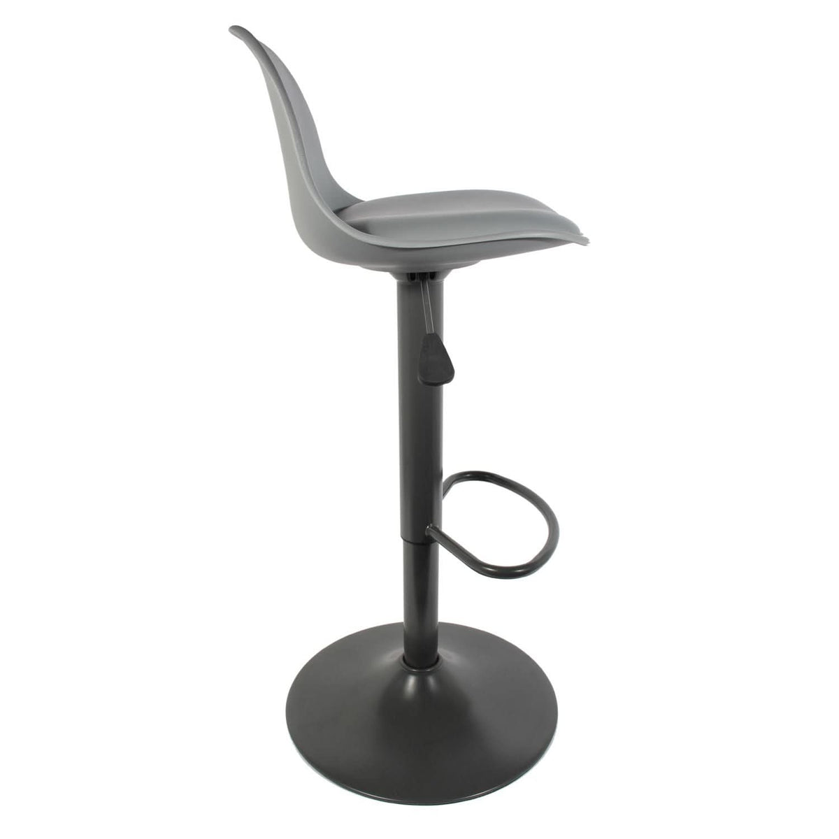 TABOURET DE BAR ISAK GRIS - Lot de 2
