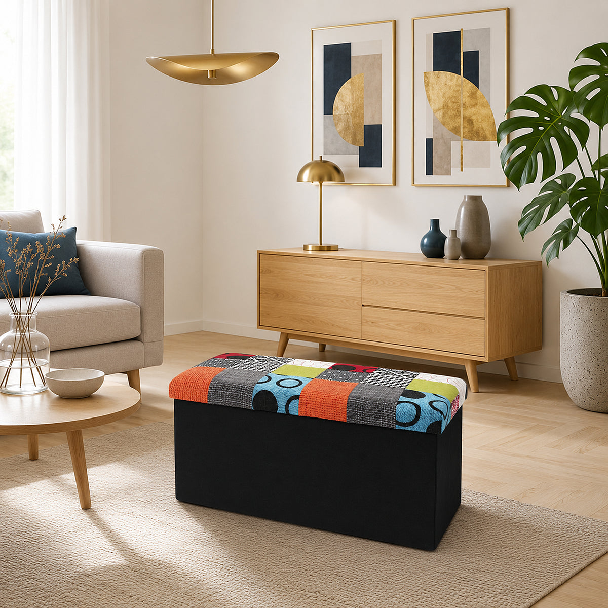 COFFRE BANC PLIABLE PATCHWORK