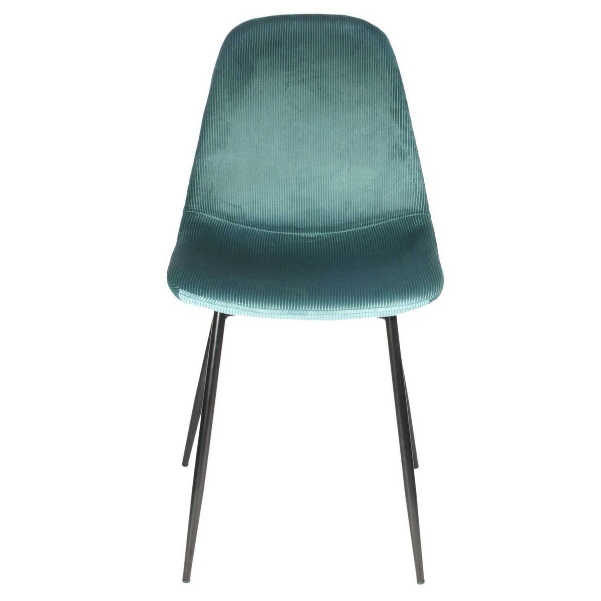 CHAISE VELOURS COTELE GIULIA BLEU CANARD