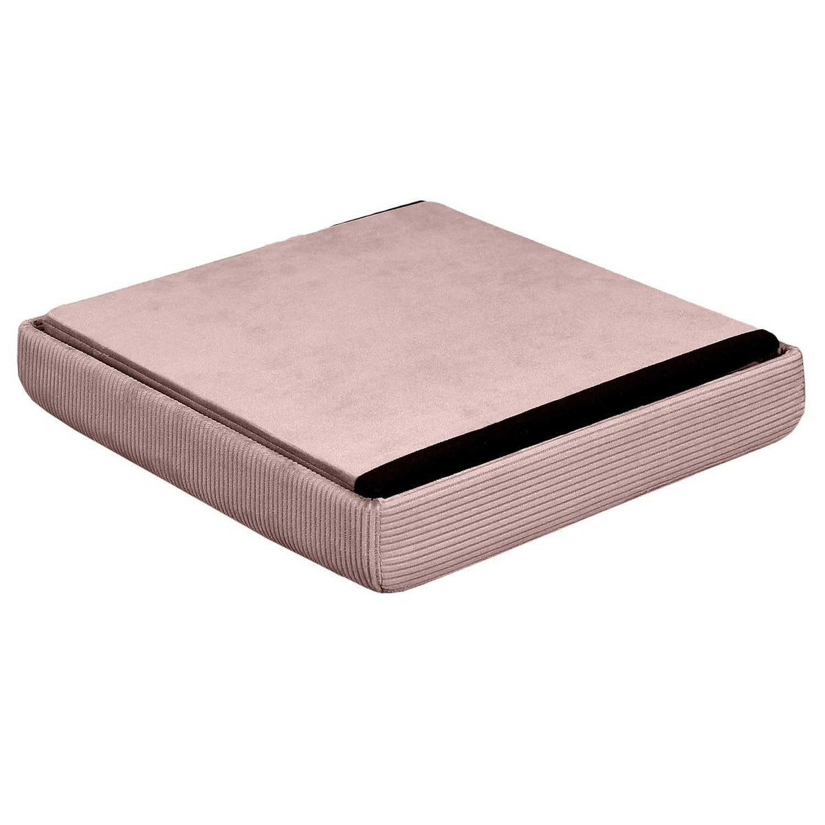 COFFRE POUF PLIABLE VELOURS COTELE GIULIA ROSE
