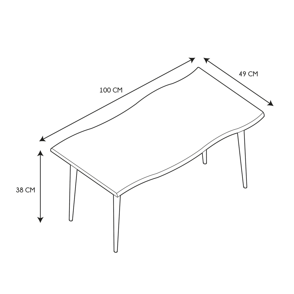 TABLE BASSE FOREST NOIR
