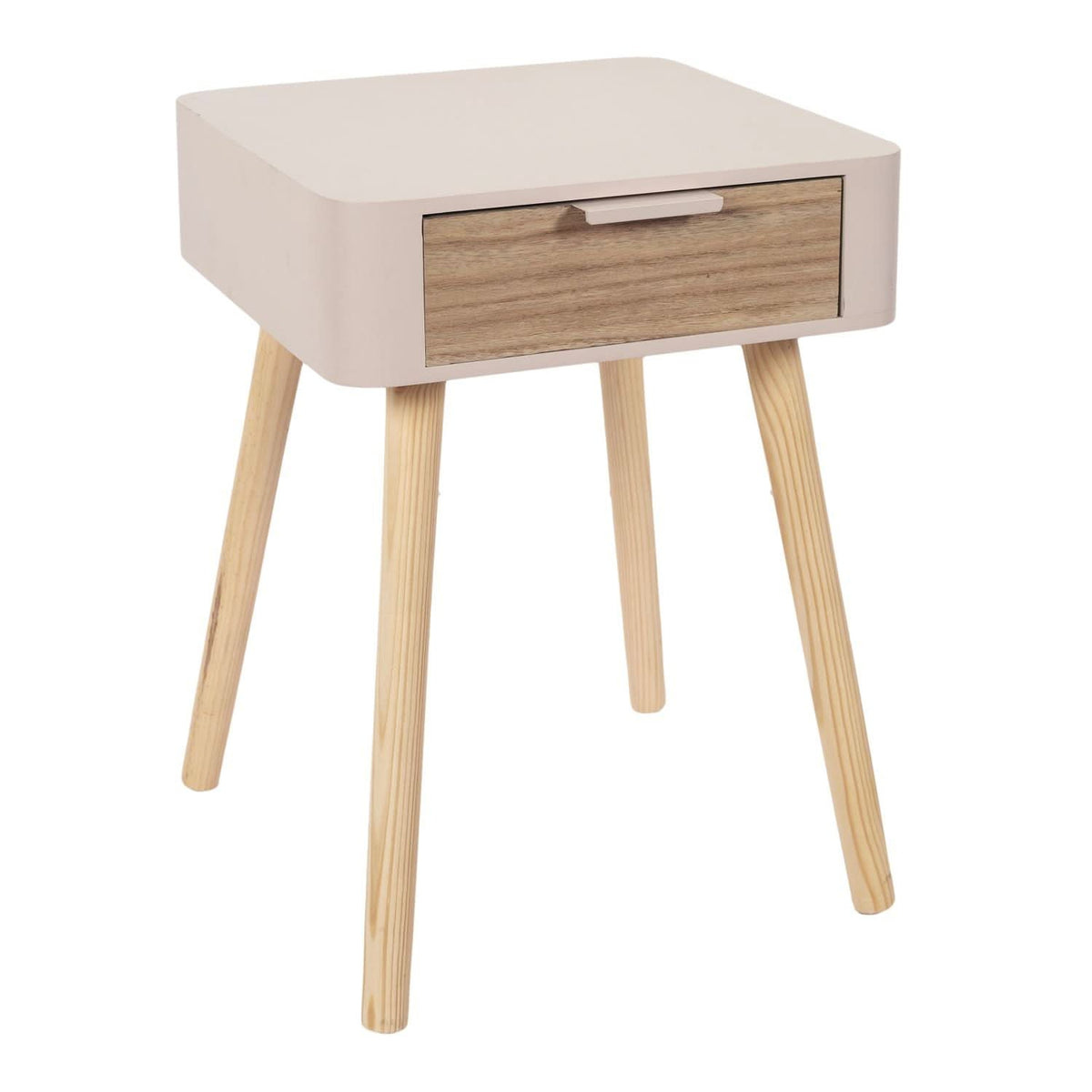 CHEVET 1 TIROIR EN BOIS ROSE