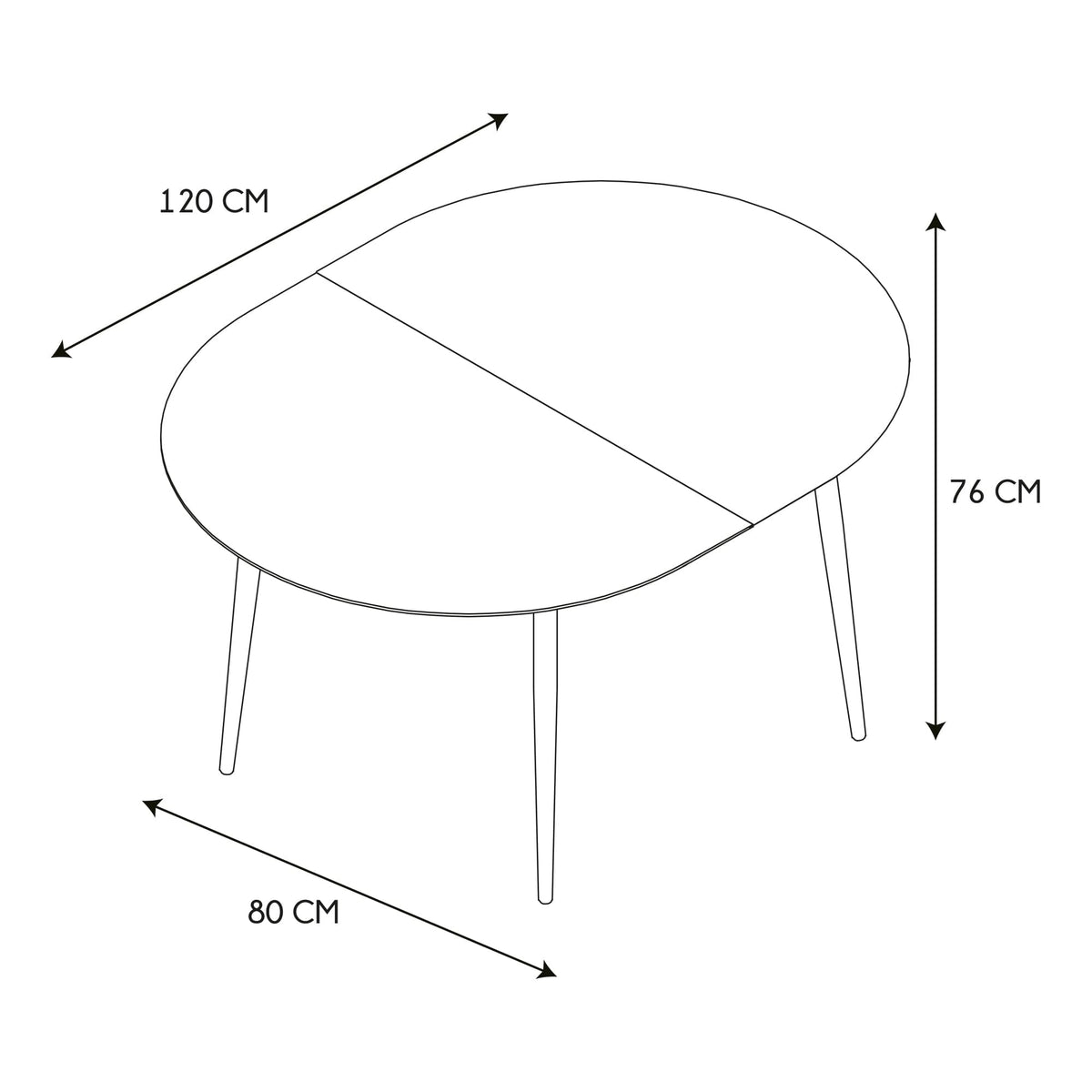TABLE EXTENSIBLE 4 A 6 PERSONNES