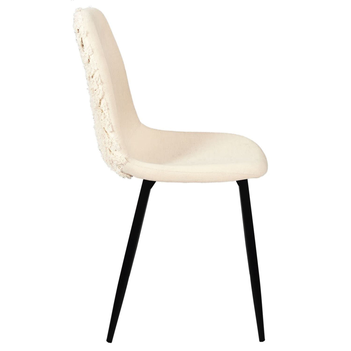 CHAISE MORA PIEDS METAL NOIR - Lot de 4