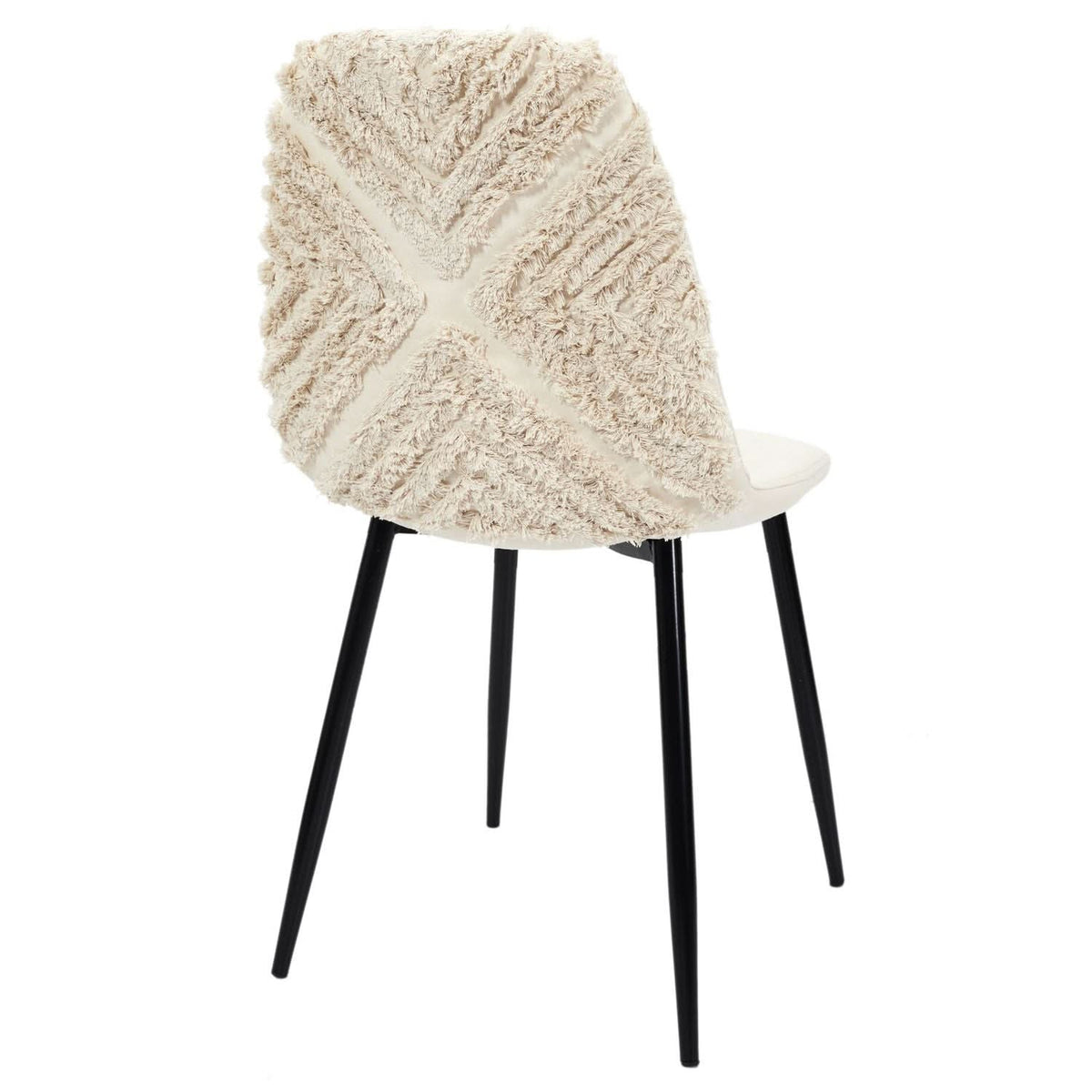 CHAISE MORA PIEDS METAL NOIR - Lot de 4