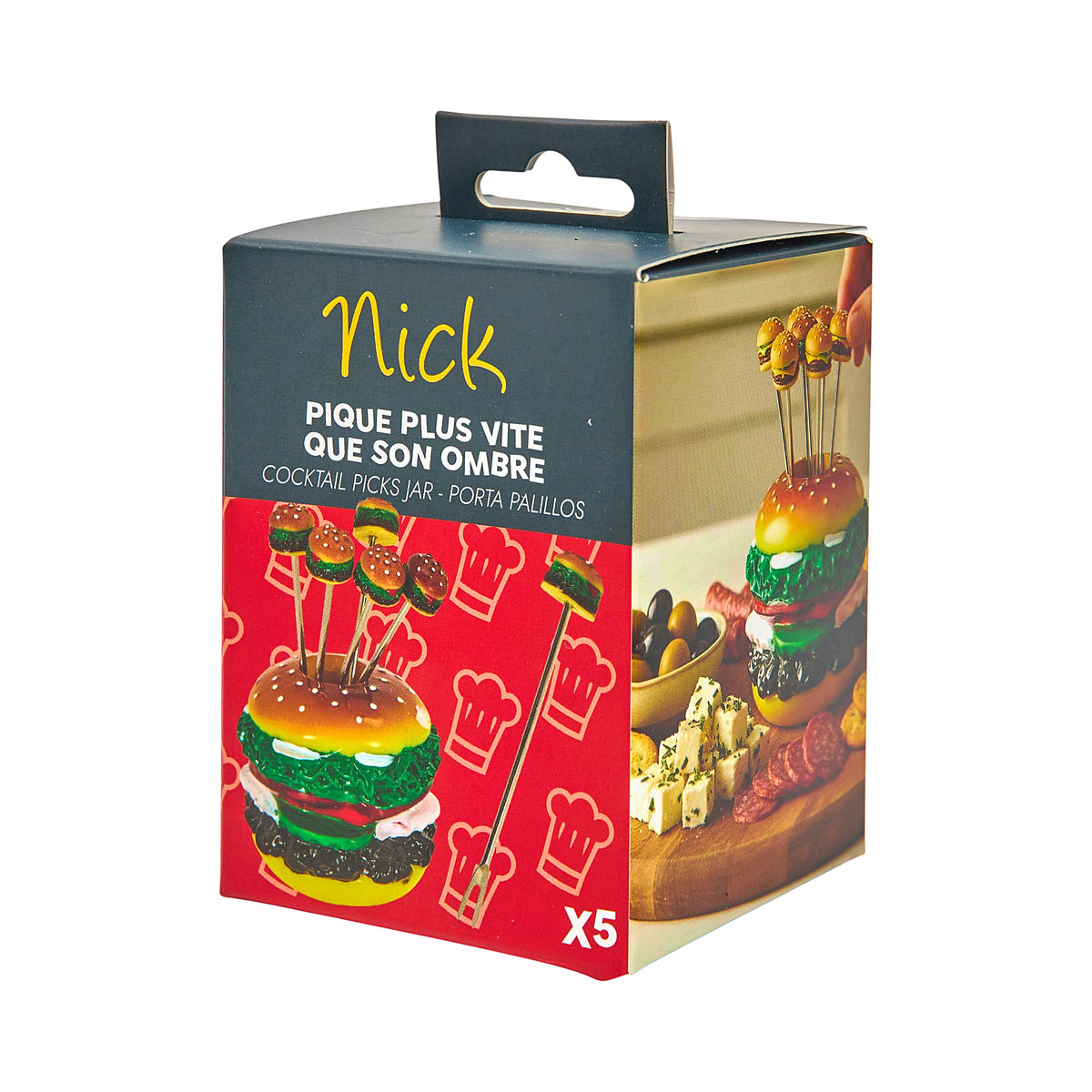 PIQUE APERO X5 FORME HAMBURGER LUDIQUE
