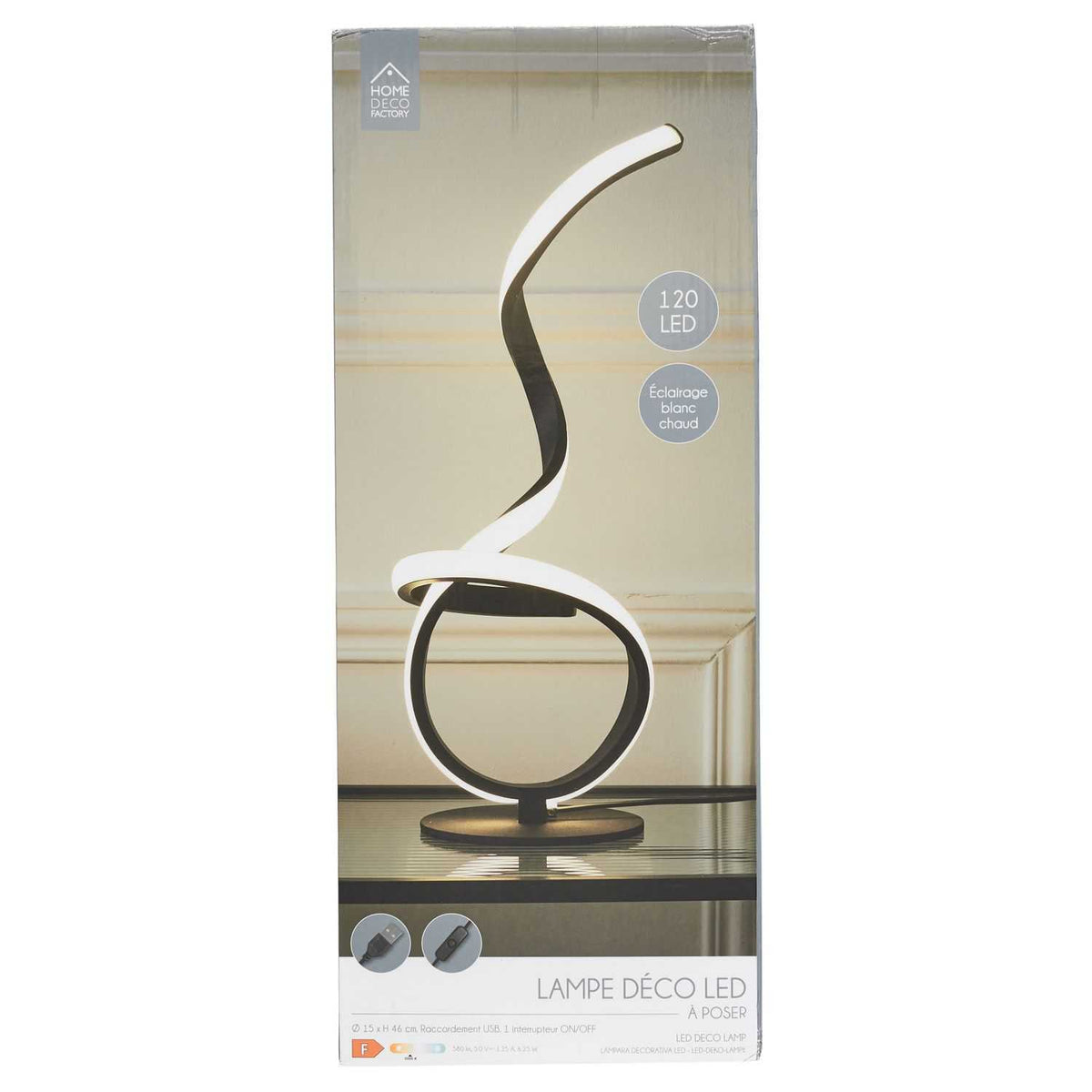 LAMPE LED DESIGN NOIR