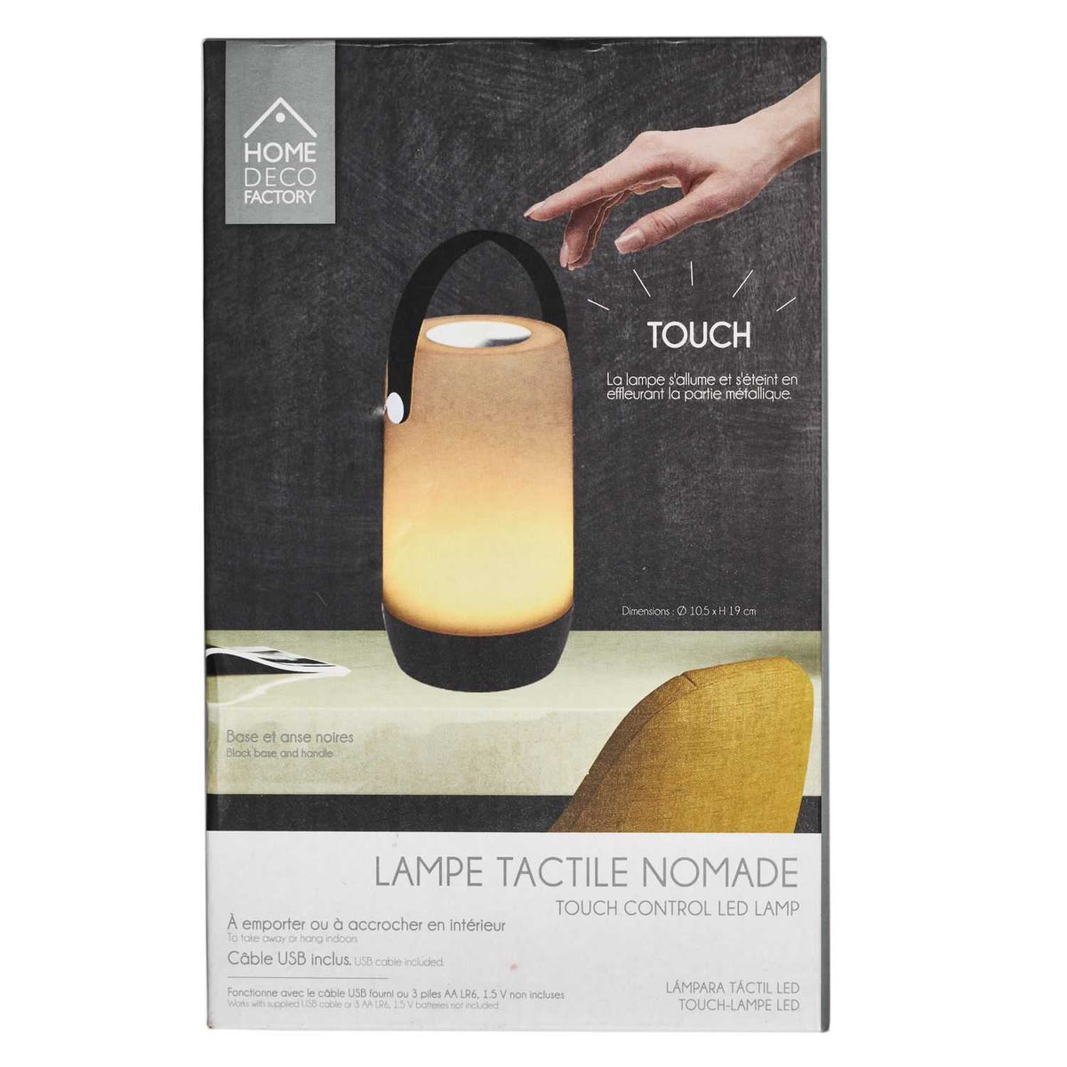 LAMPE TACTILE NOMADE NOIR