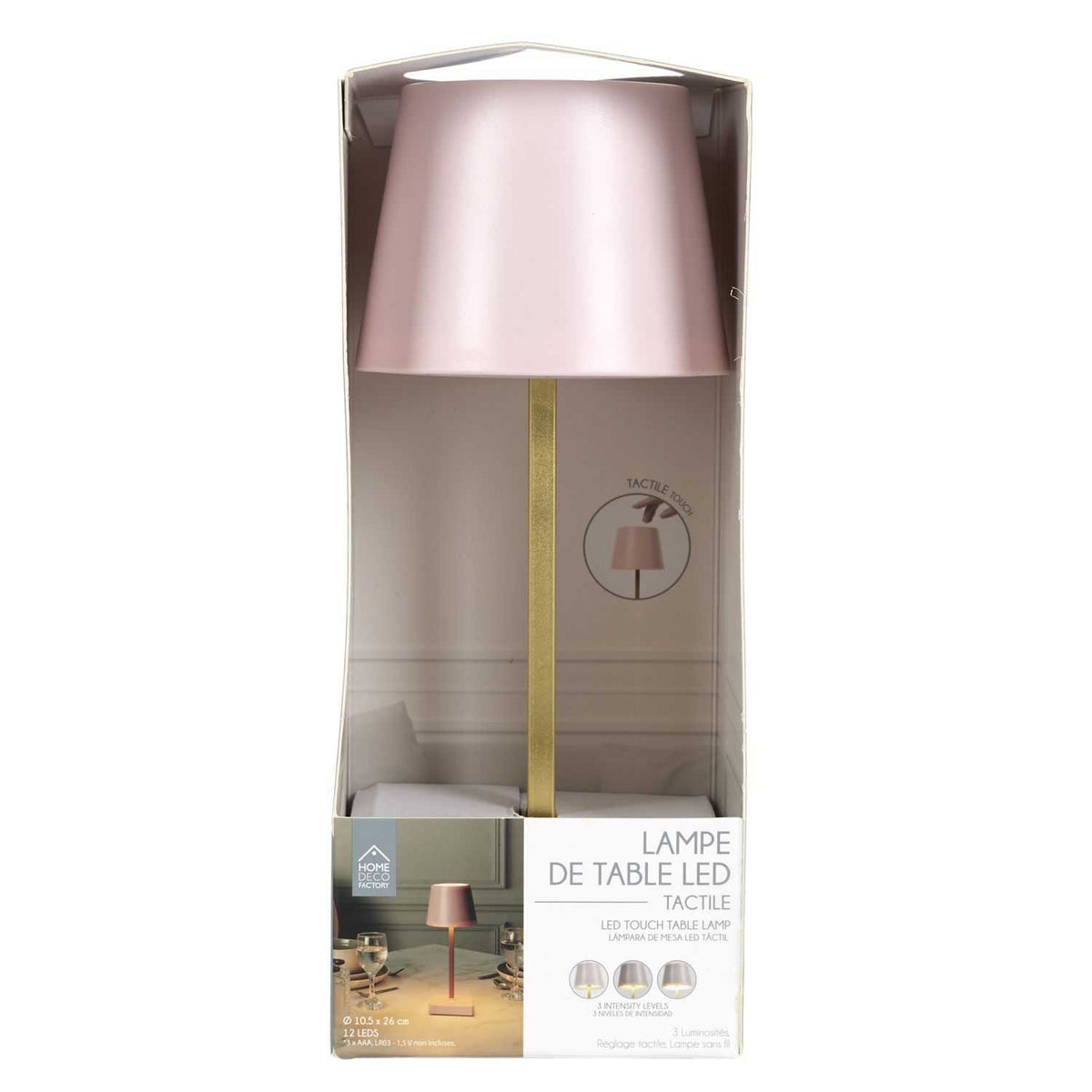 LAMPE LED DE TABLE TACTILE ROSE