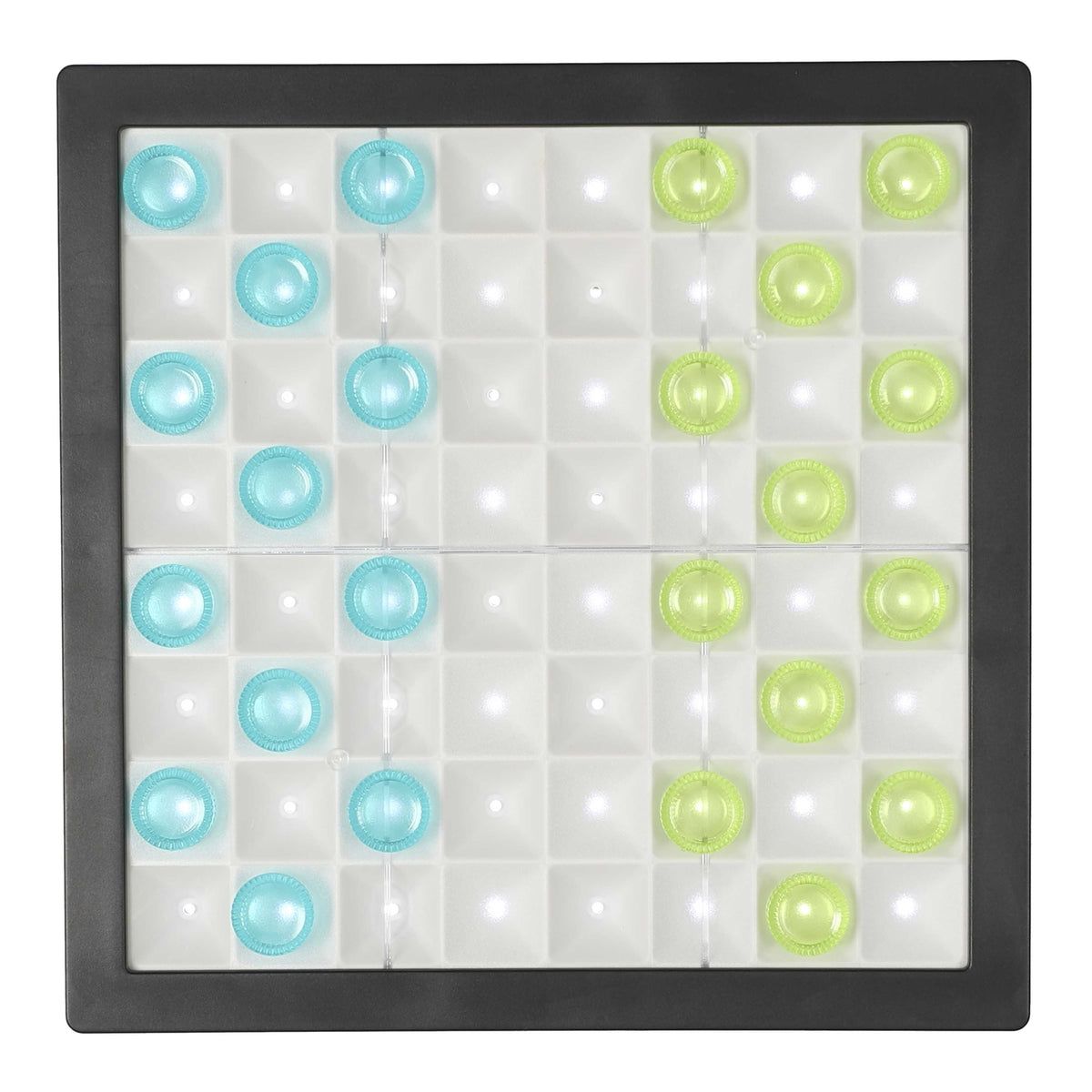 JEU DE DAMES TRANSPARENT LED