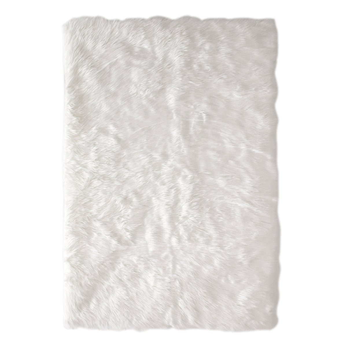 TAPIS IMITATION FOURRURE ECRU 115X170CM