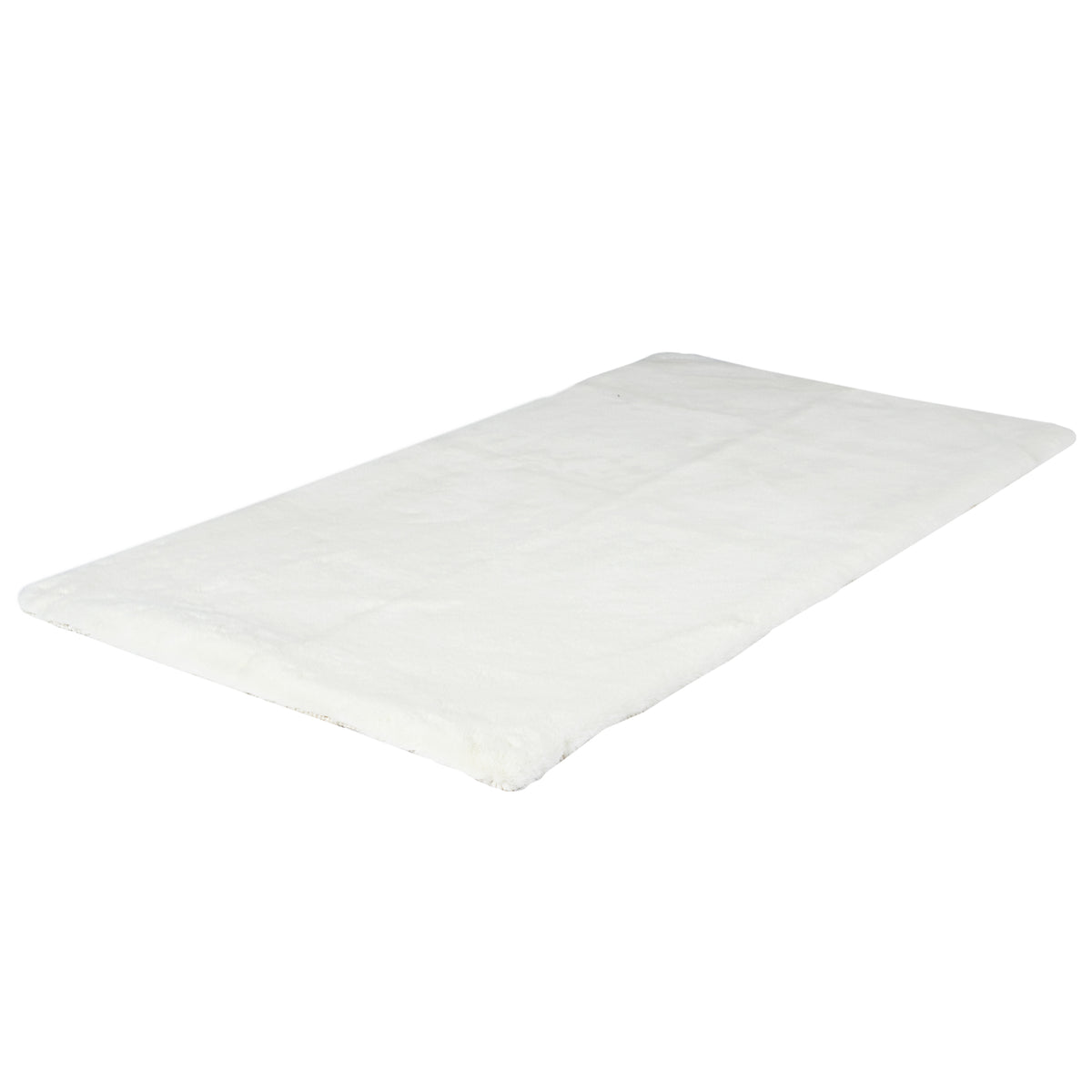 TAPIS IMITATION FOURRURE FIN ECRU 110X60CM
