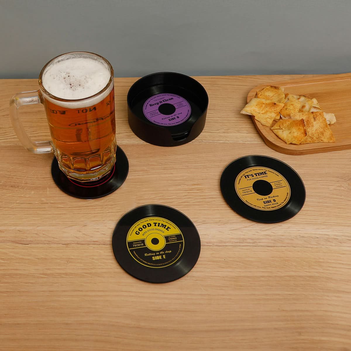 SET DE 6 DESSOUS DE VERRE VINYLES