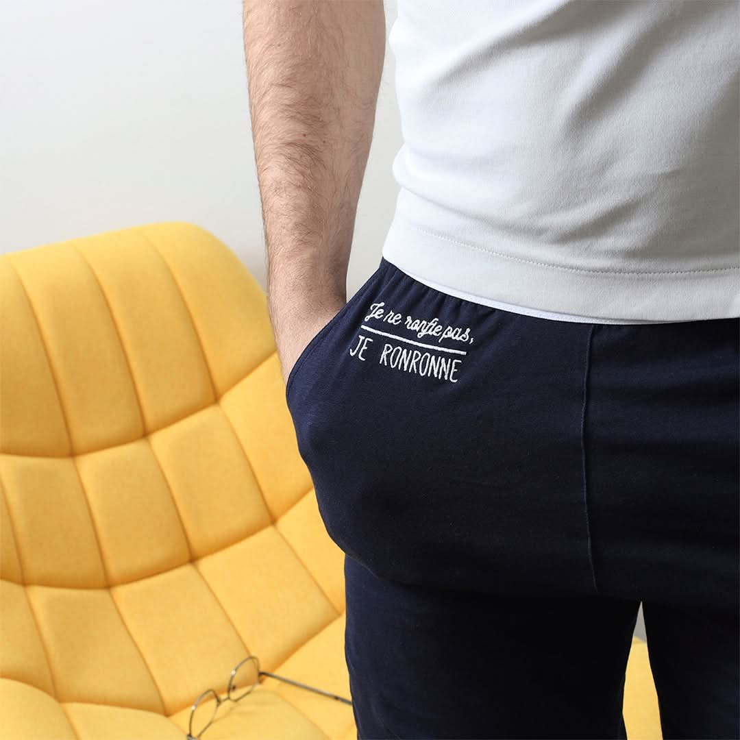 SHORT DE PYJAMA JE NE RONFLE PAS JE RONRONNE
