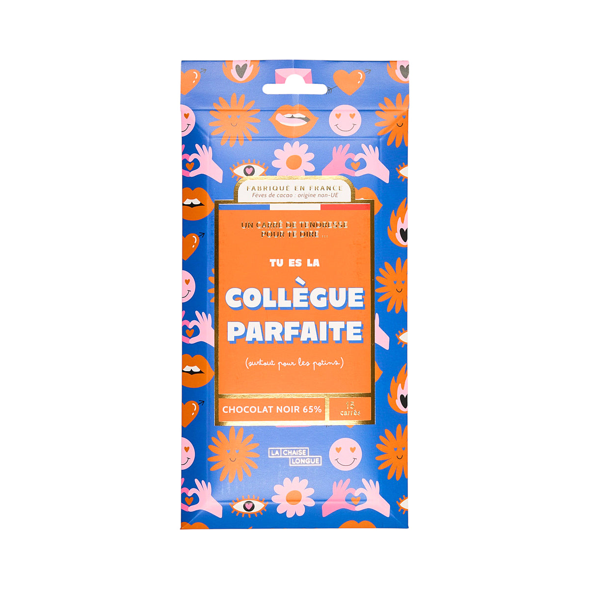 CARRES DE CHOCOLAT NOIR COLLEGUE PARFAITE